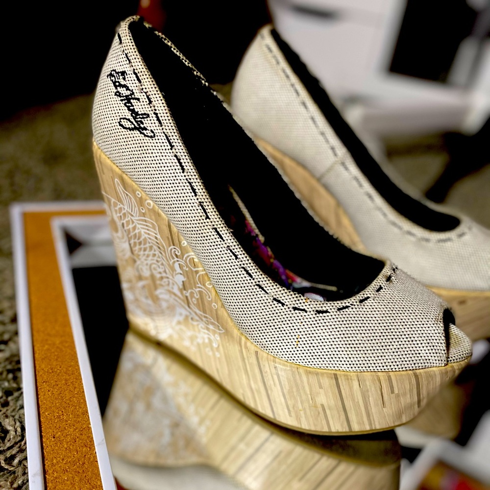 Ed Hardy Platform Heels
